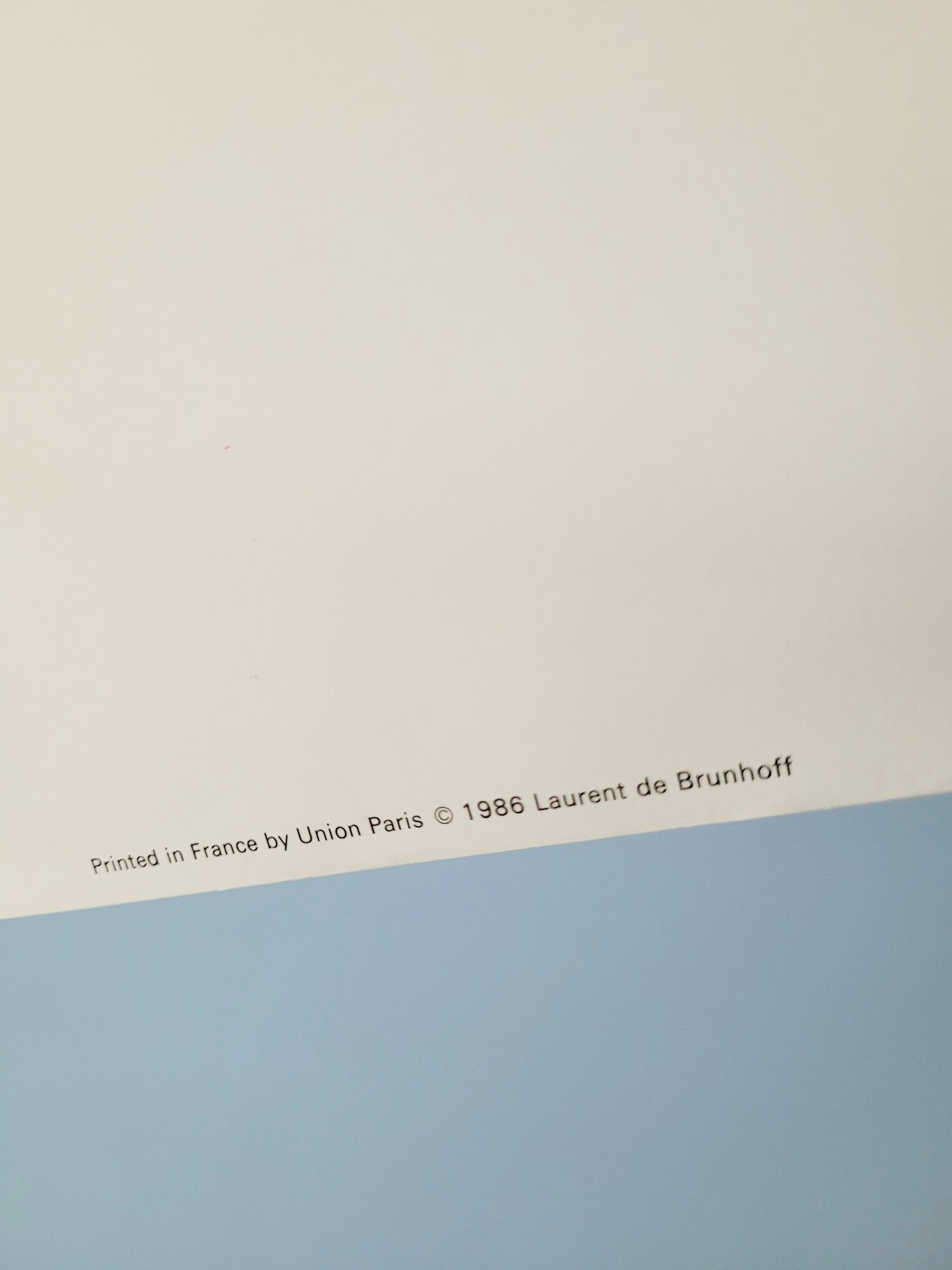 detail of a vintage elephant Babar poster