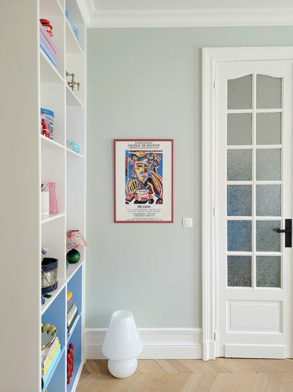 full view of a 1993 art exhibition poster for artists like Picasso, Amanda Watt, Dali, Marie Laurencin, Divonne-les-Bains, France