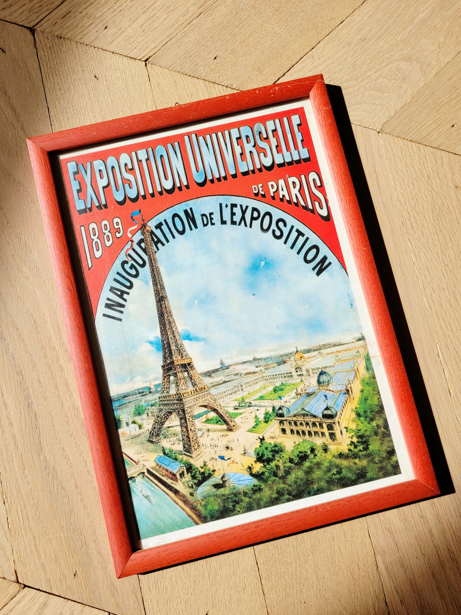 full view of a Parisian poster featuring the 1889 World Exhibition
