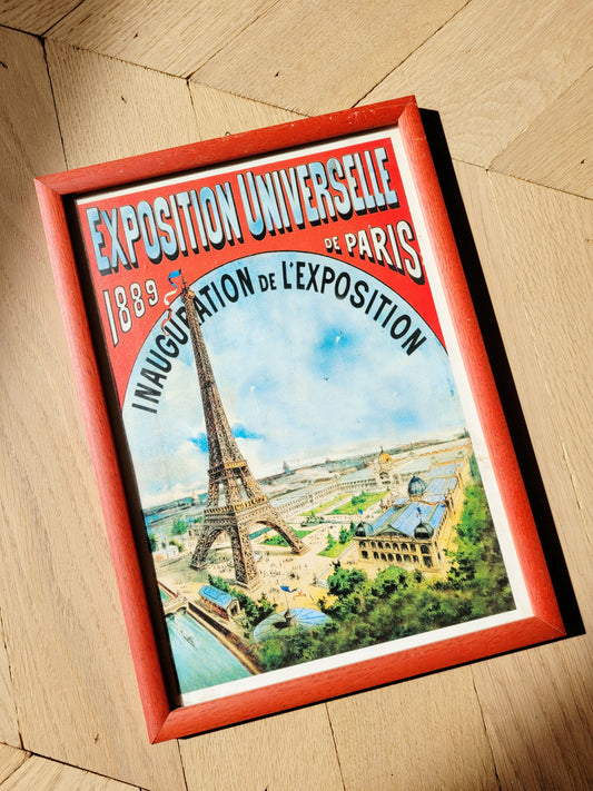 full view of a Parisian poster featuring the 1889 World Exhibition
