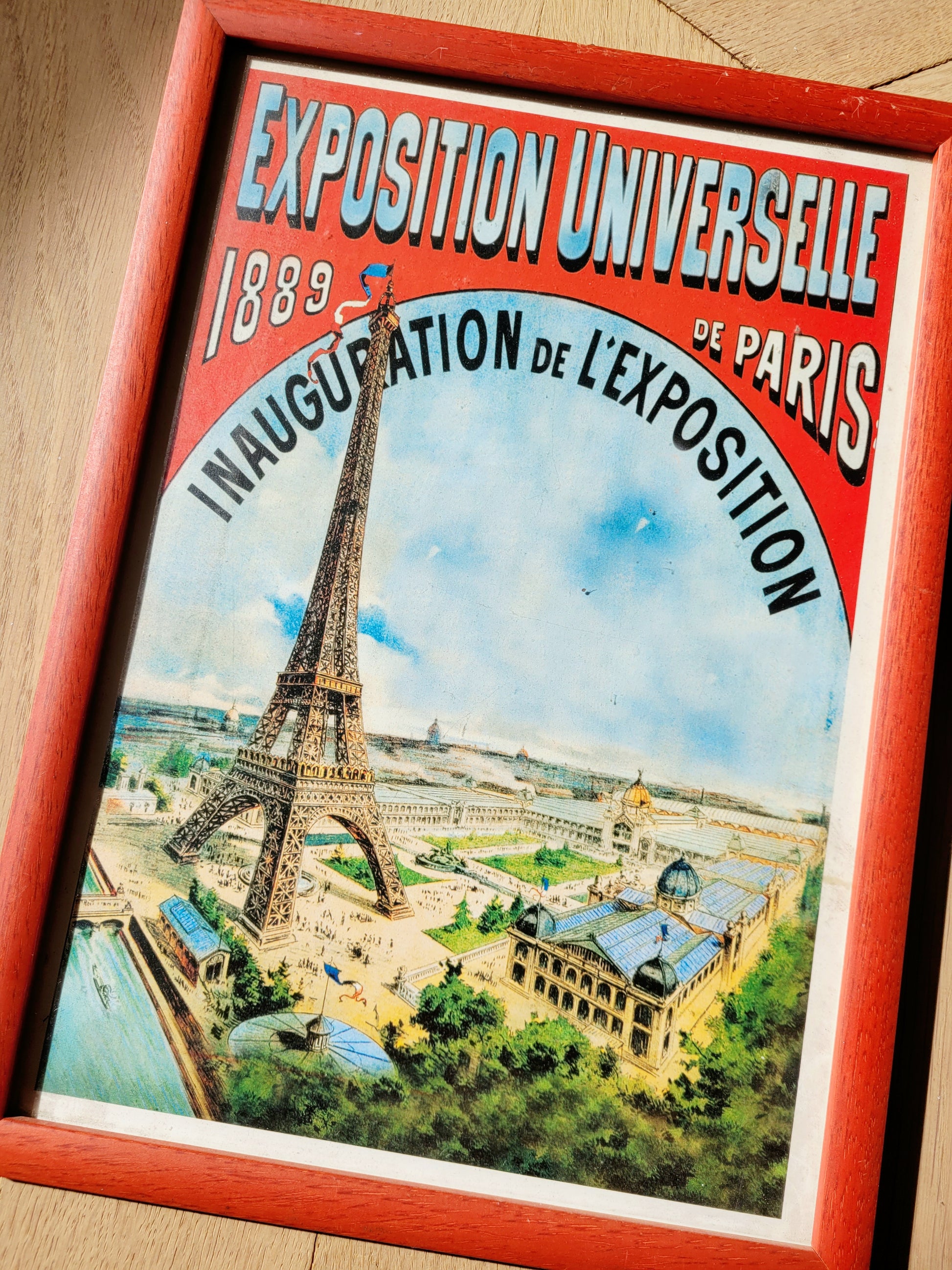 top view of a Parisian poster featuring the 1889 World Exhibition