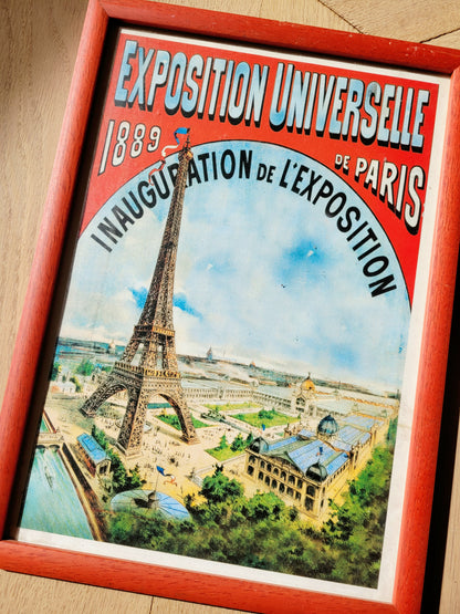 top view of a Parisian poster featuring the 1889 World Exhibition
