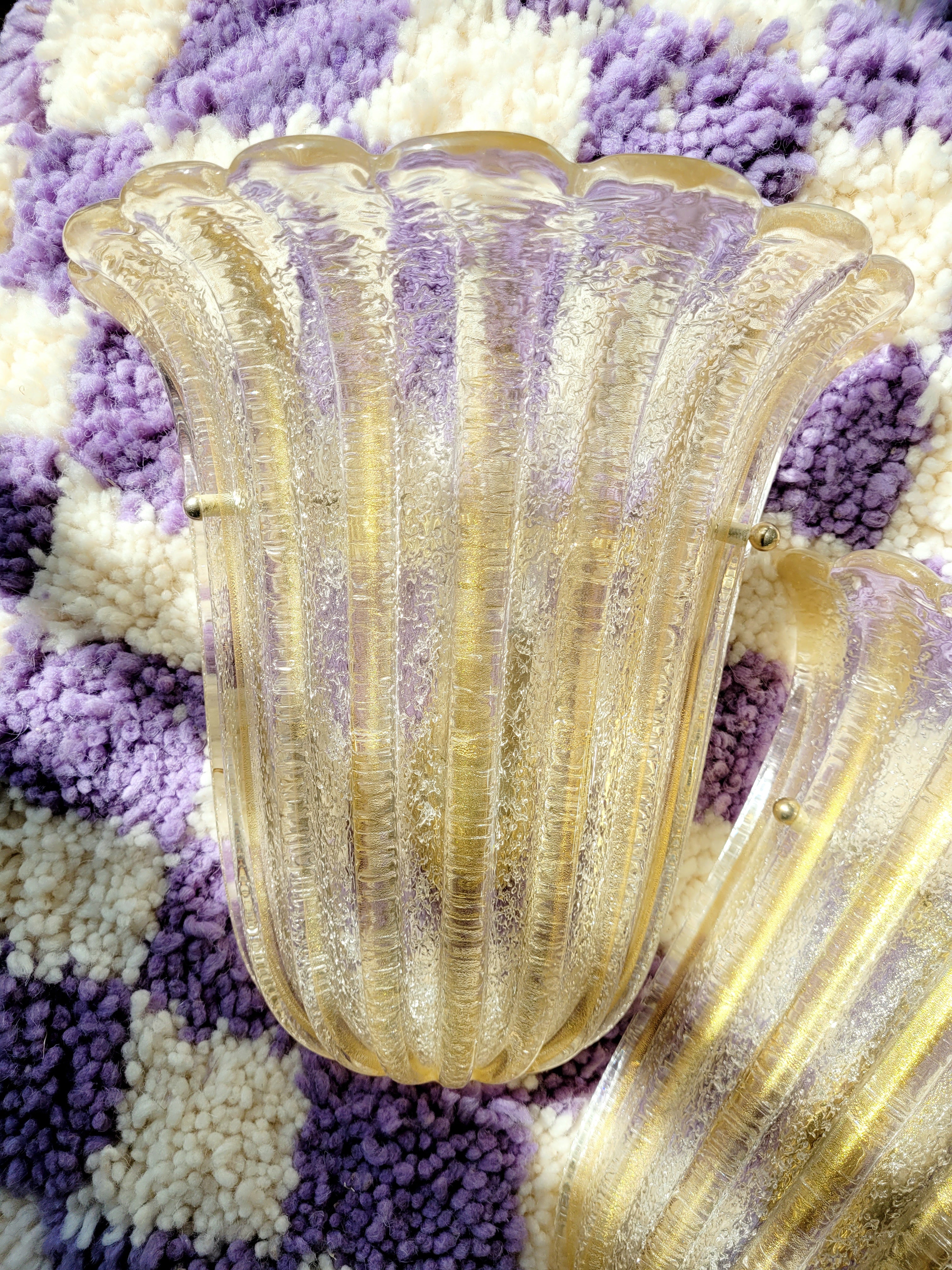 Barovier & Toso Murano glass wall lamps (sold as a pair) – Skuun