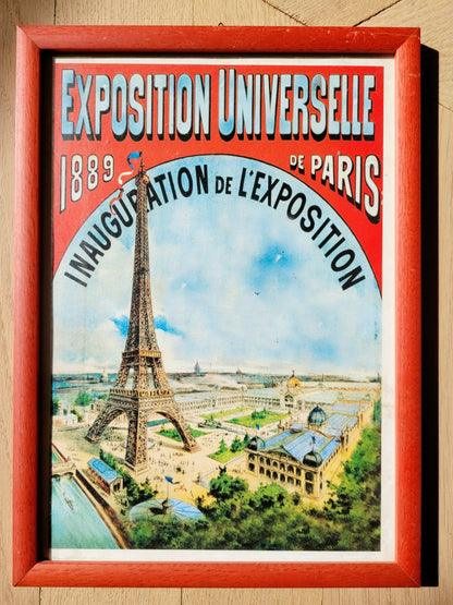 top view of a Parisian poster featuring the 1889 World Exhibition
