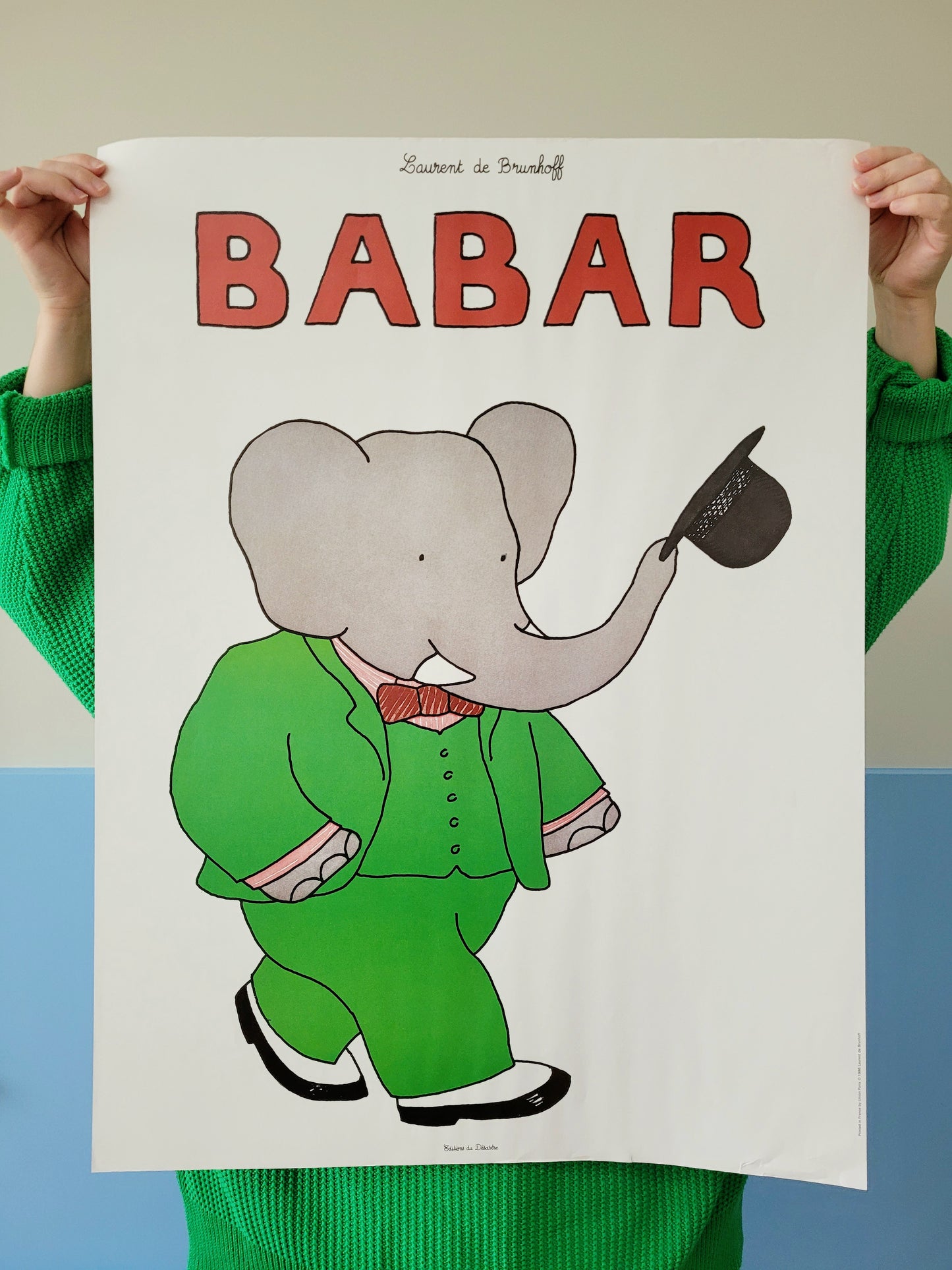 Vintage elephant Babar poster
