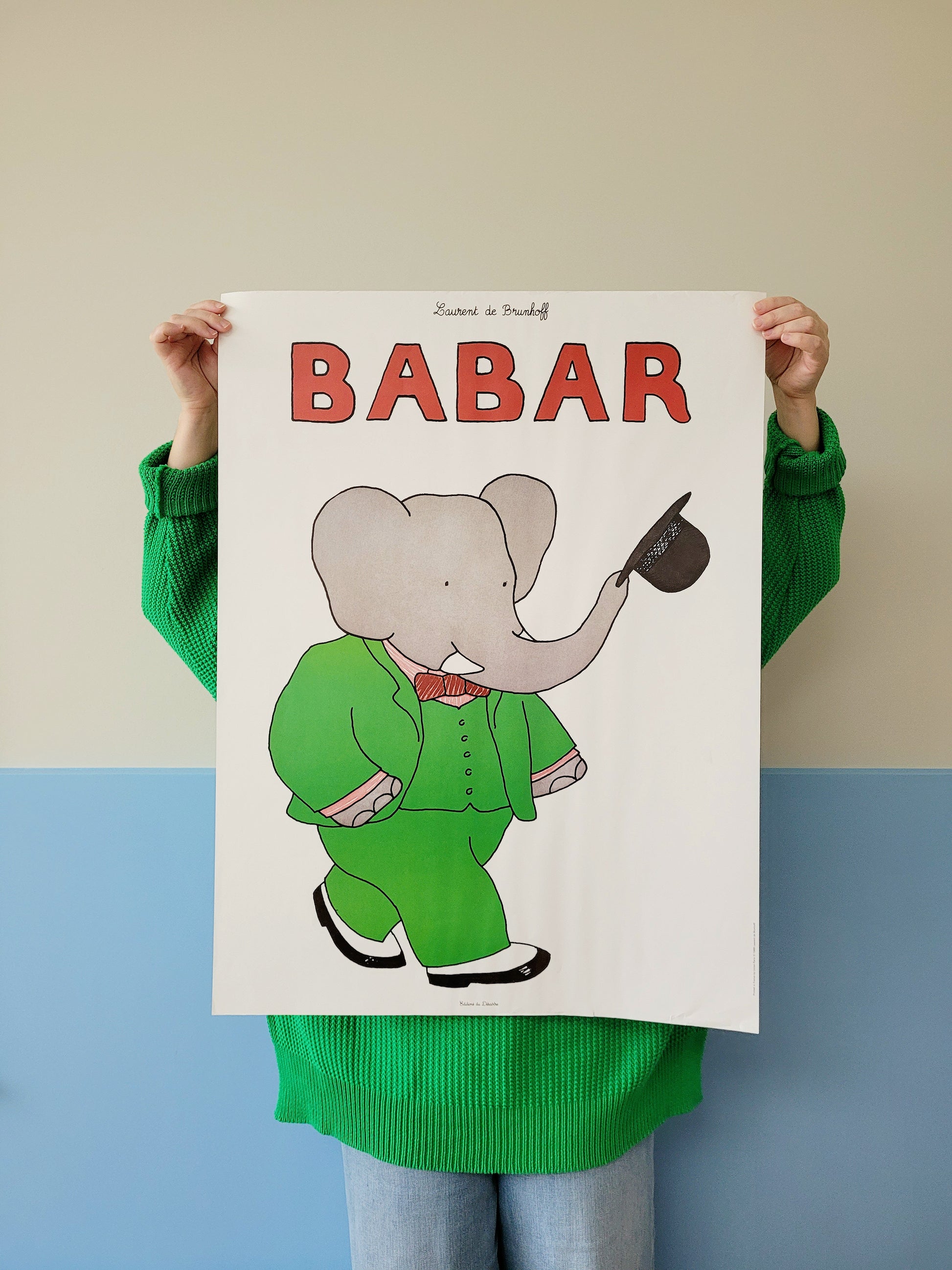 Vintage elephant Babar poster