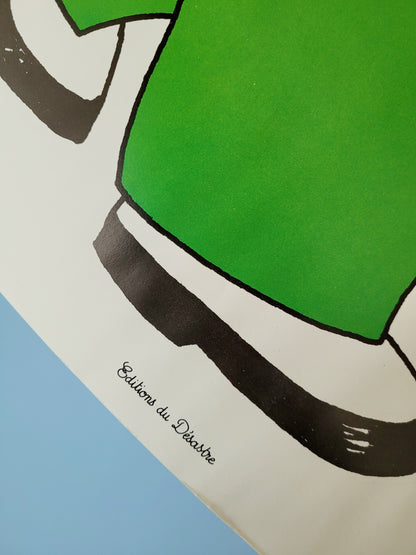 detail of a vintage elephant Babar poster