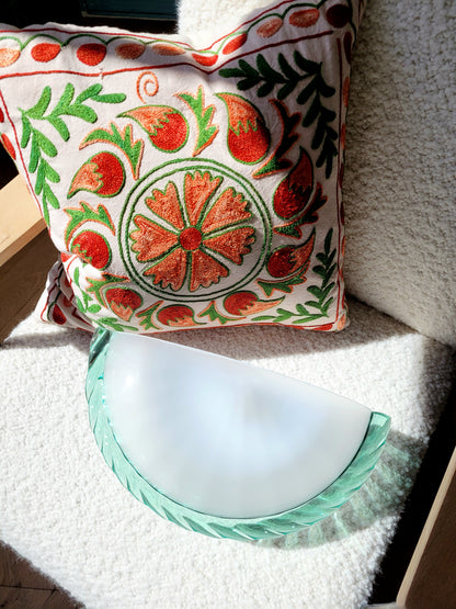 Murano wall light with green rope edge