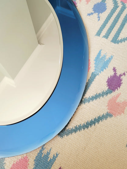 italian mirror with light blue frame