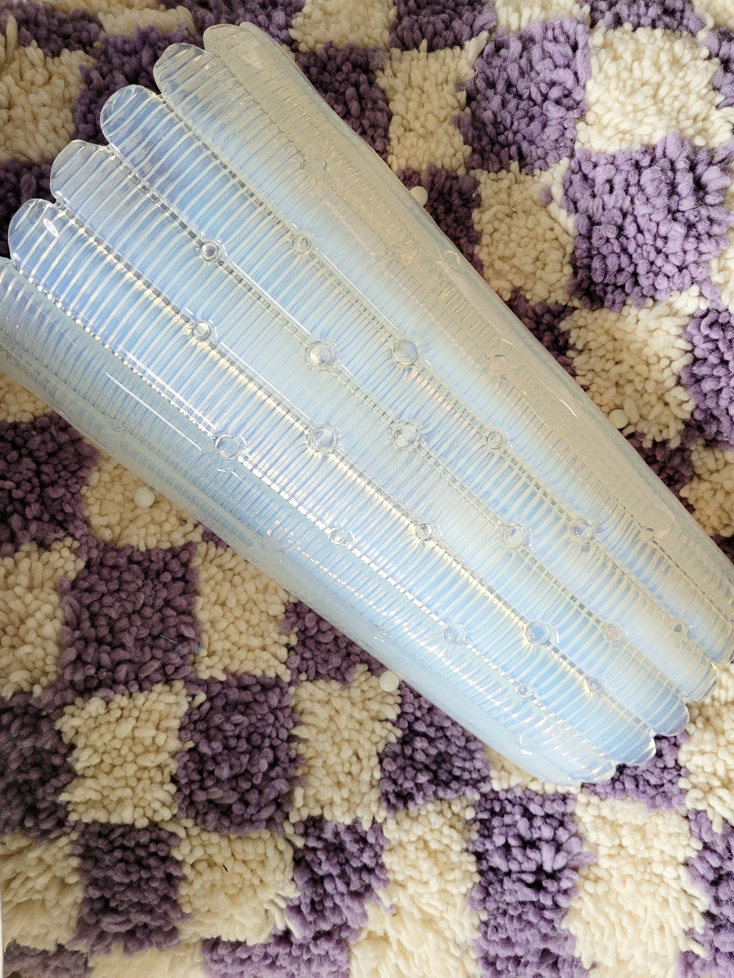 top view of an opalescent Murano glass wall light