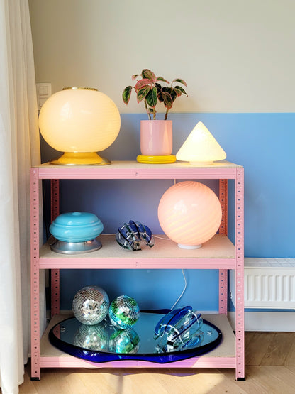bubblegum pink swirl table lamp