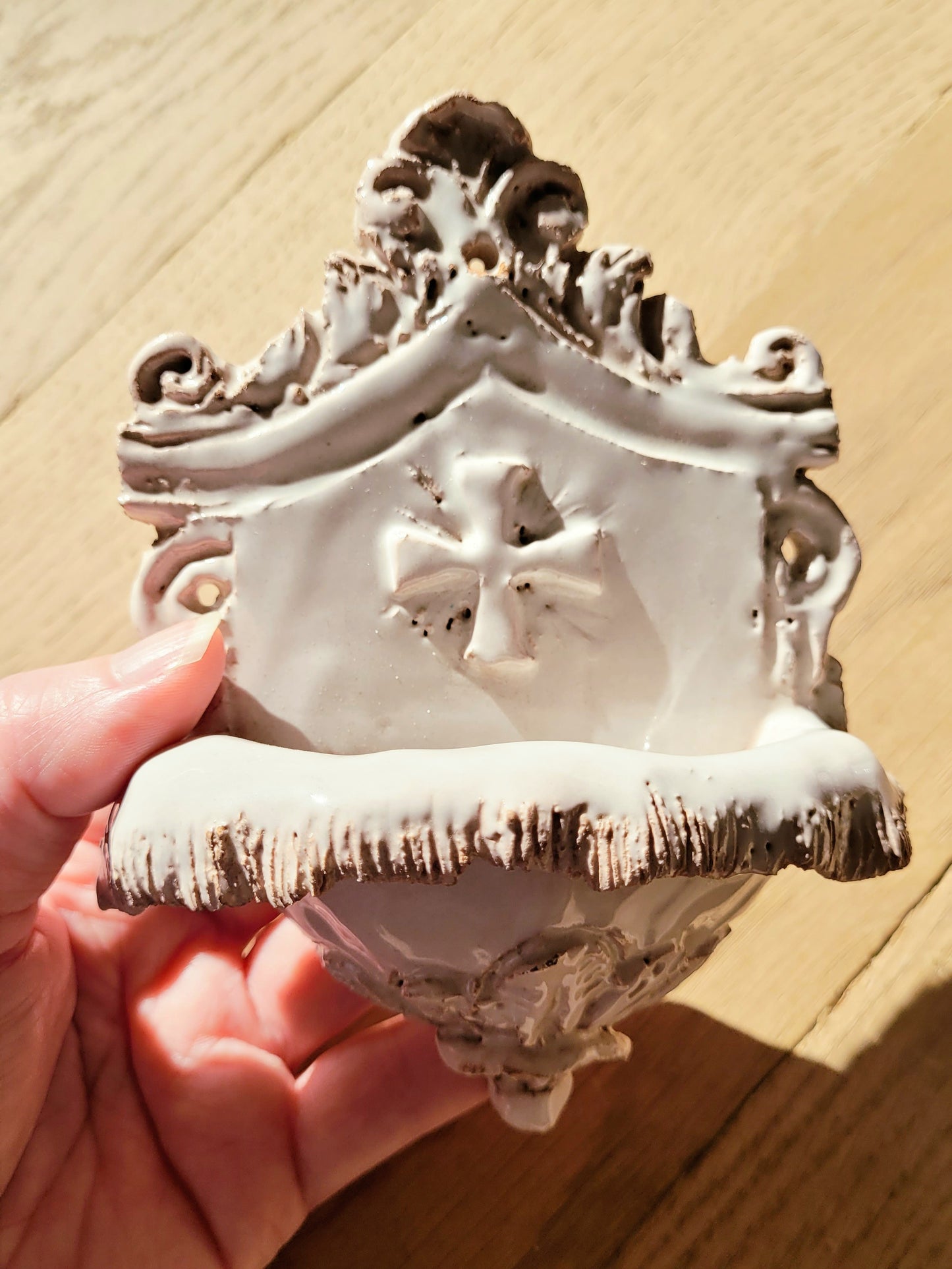 An Italian "acquasantiera" (holy water font)